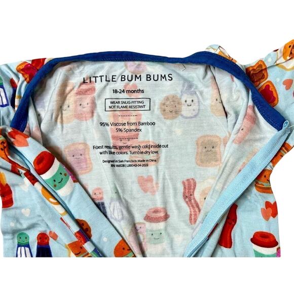 Little Bum Bums Bamboo Love at First Bite Romper Zippy 18-24 months Foodie - Picture 4 of 6